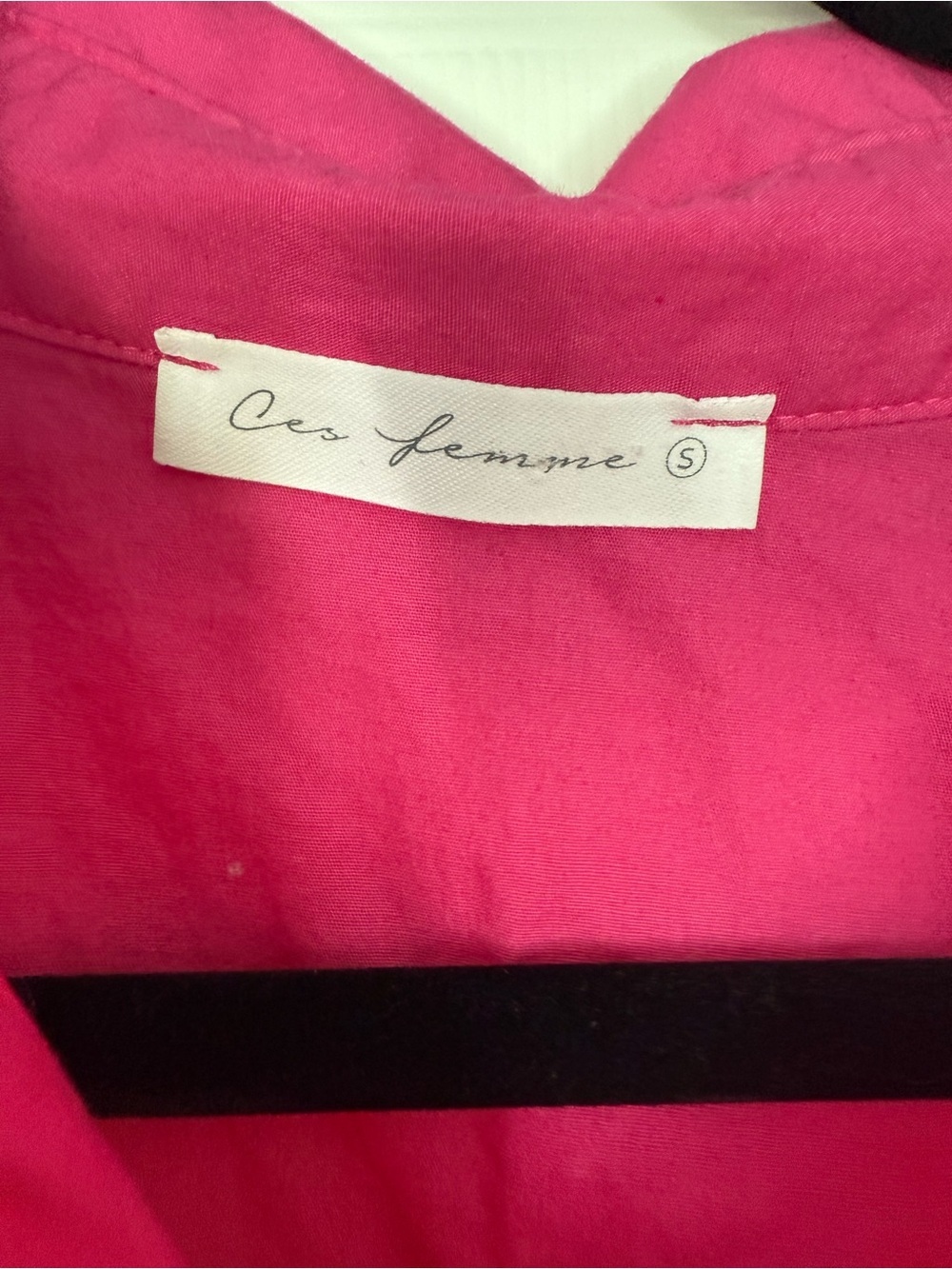 Ces Femme Hot Pink Lightweight tiered dress- size S - Picture 2 of 3
